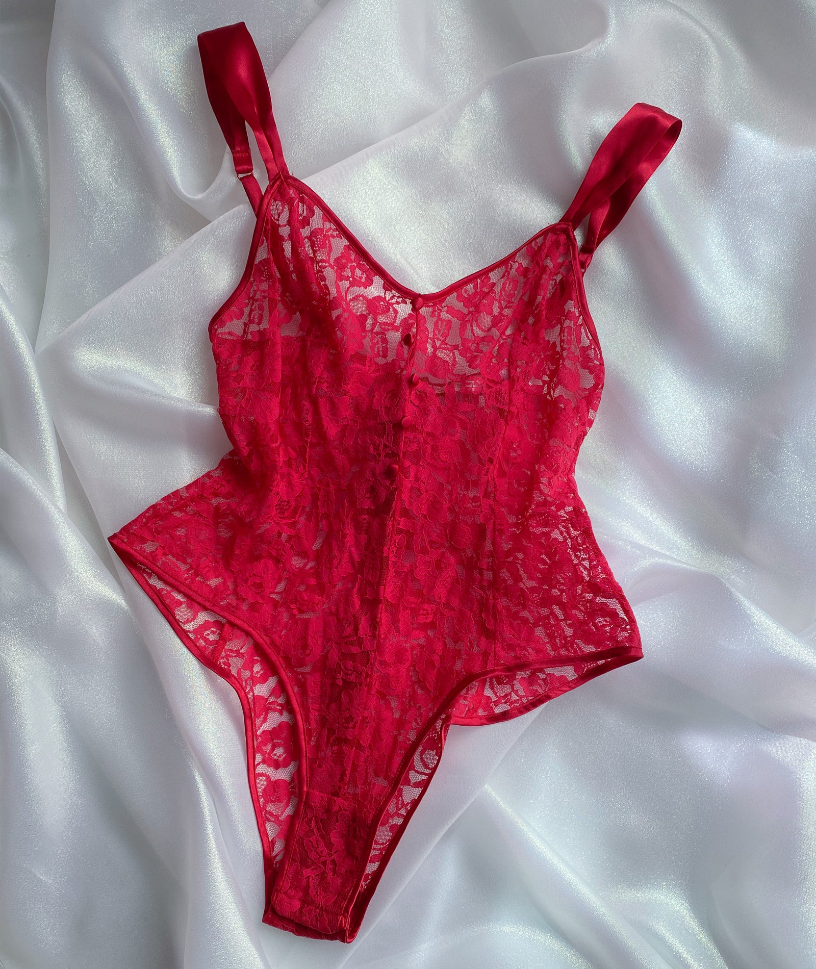 Vintage Victoria's Secret Red Lace Teddy – Fae Vintage